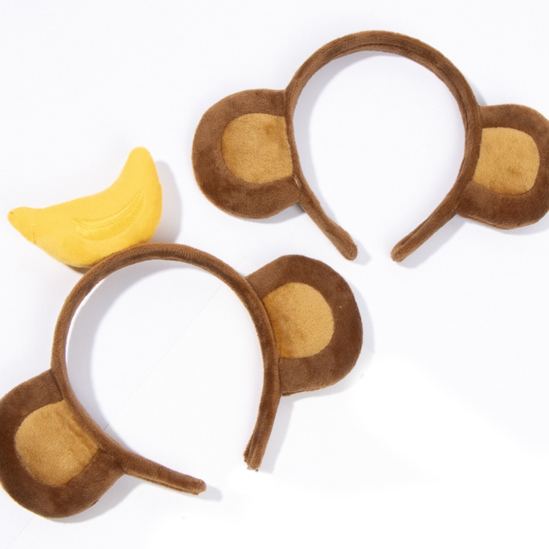 Men Accessories Earrings - Cartoon Animal Headbands Soft Faux Plush