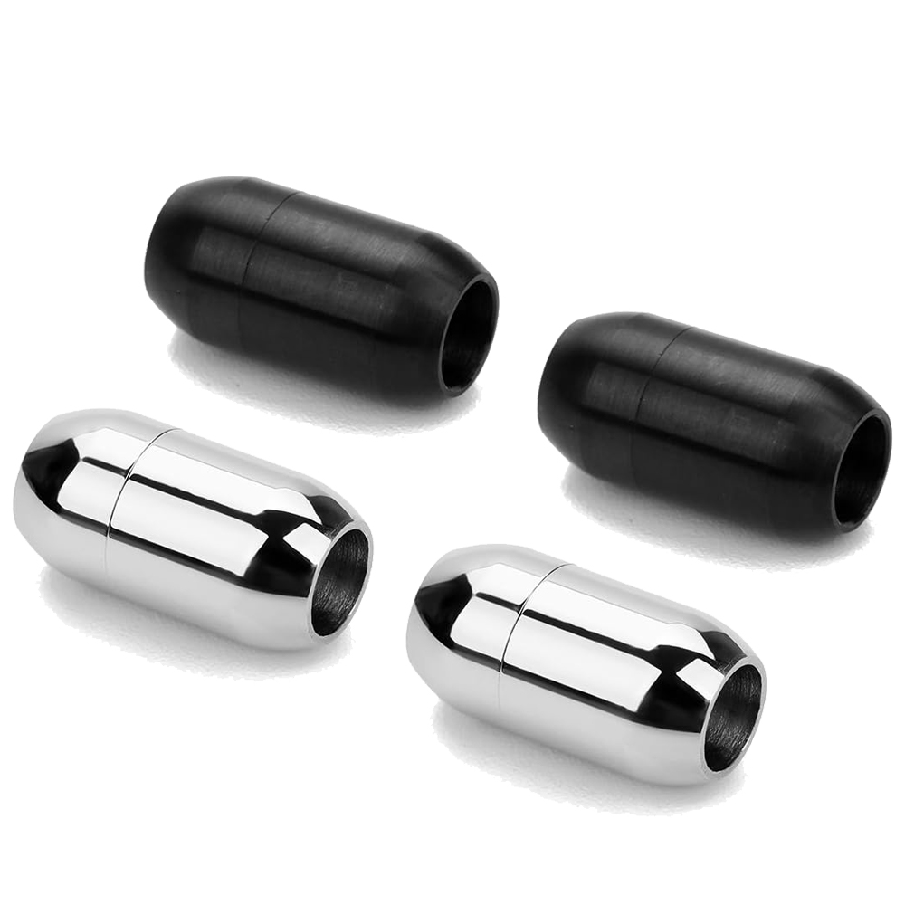 Men Accessories H&M - 2pcs Stainless Steel Magnetic Clasp Leather