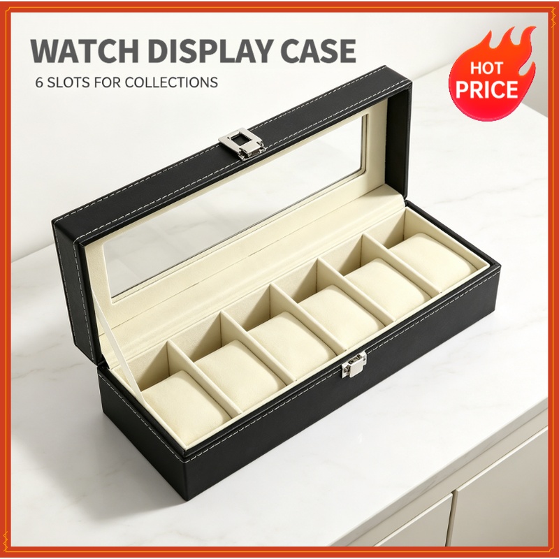 PU Leather watch box 6/12 Slot - огляд і ціна Men Accessories Organiser