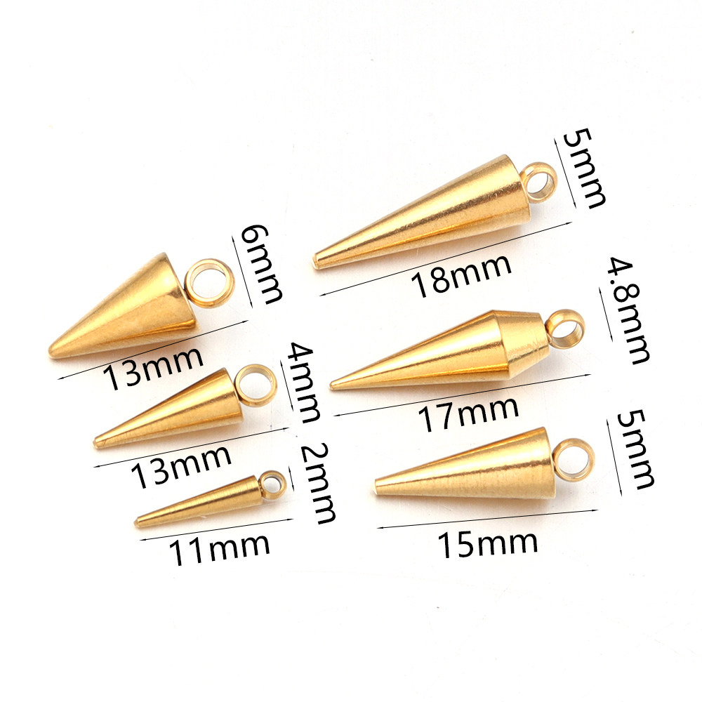 10PCS Stainless Steel Cone Cha - огляд і ціна Men Accessories Earrings