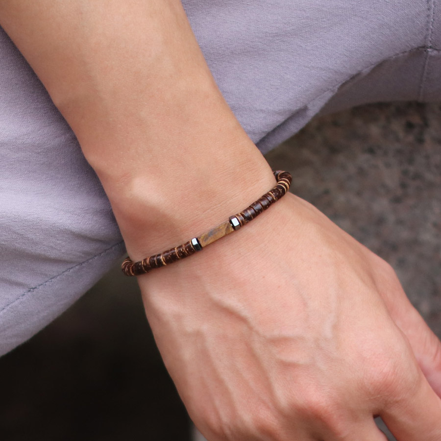 Men Retro 5mm Natural Coconut  - огляд і ціна Men Accessories Amazon