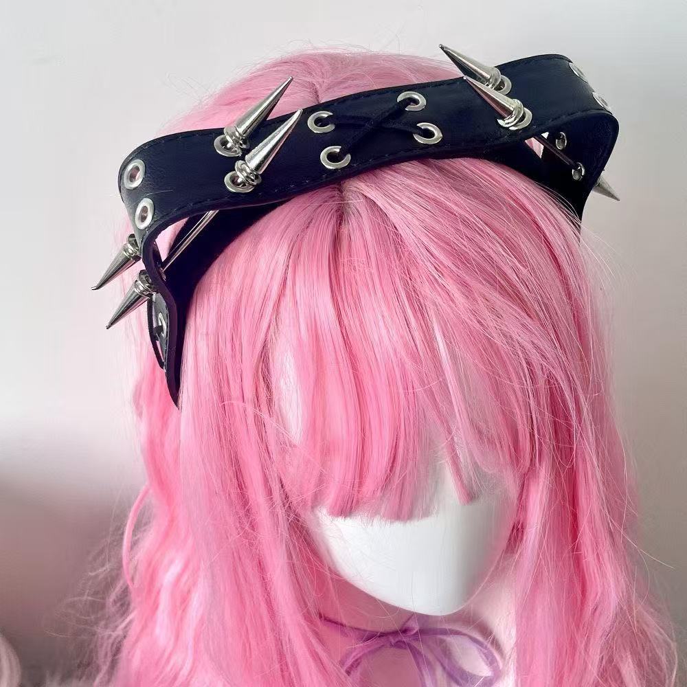 Punk Harajuku Rivet Headband,  - огляд і ціна Men Accessories Earrings