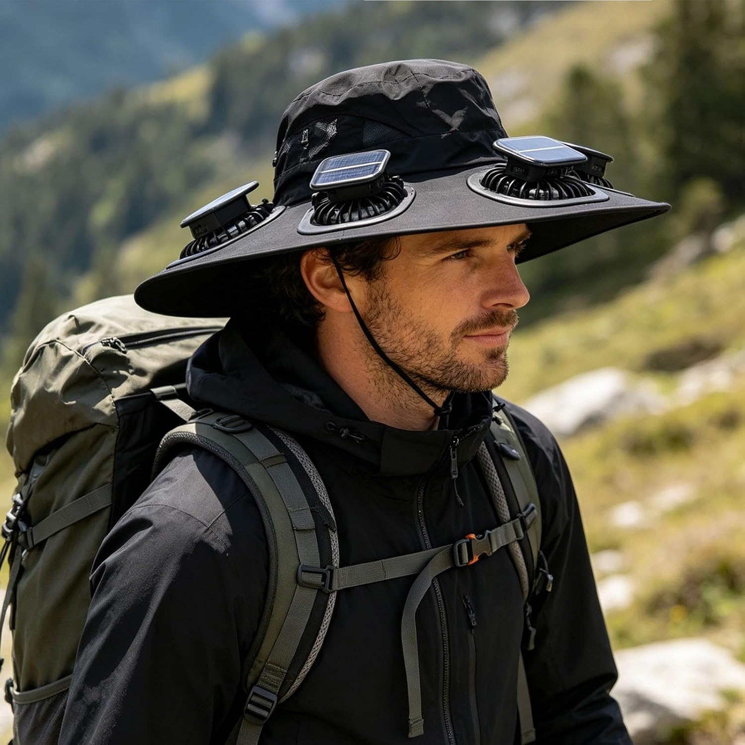 Hot 6 Fans Solar Fan Hat Breat - огляд і ціна Men Accessories H&M