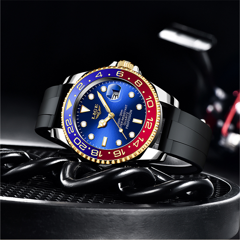 LIGE 2026 New Luxury Men Quart - огляд і ціна Men'S Accessories Display