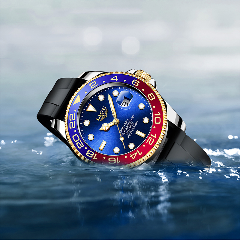 LIGE 2026 New Luxury Men Quart - огляд і ціна Men'S Accessories Display