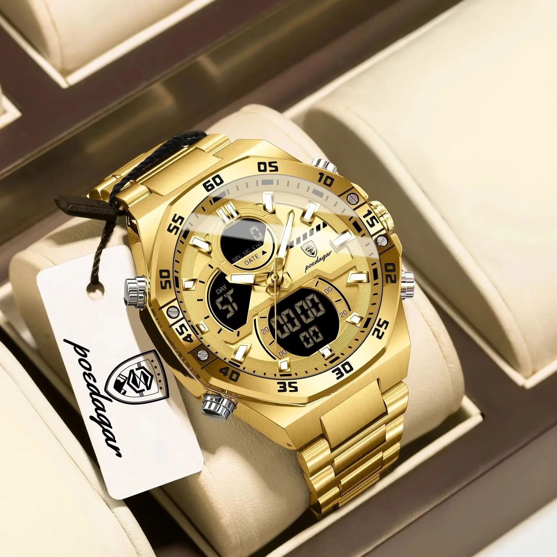 POEDAGAR Sports Quartz Men Wri - огляд і ціна Men'S Accessories Display