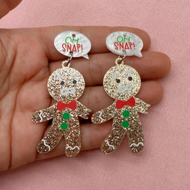 10pcs Cute Christmas Gingerbre - огляд і ціна Men Accessories Earrings