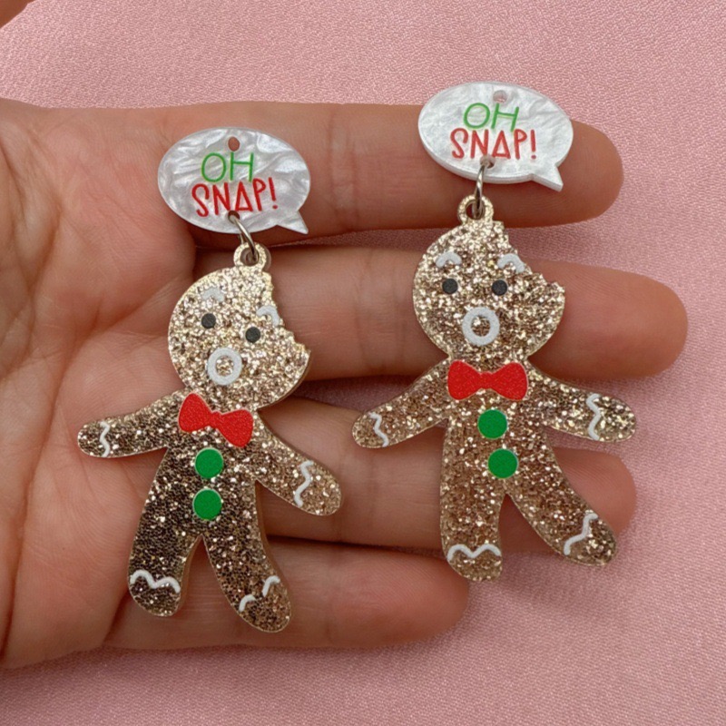 10pcs Cute Christmas Gingerbre - огляд і ціна Men Accessories Earrings