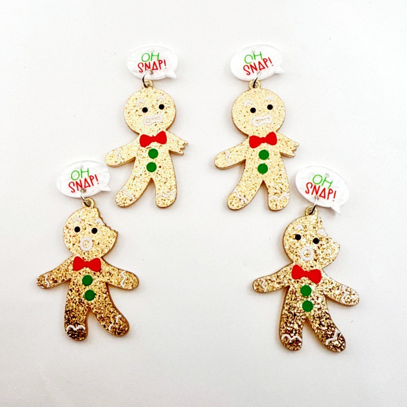 10pcs Cute Christmas Gingerbre - огляд і ціна Men Accessories Earrings