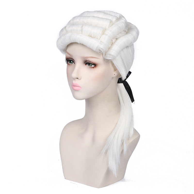 Men Women Long Curly White Big - огляд і ціна Medieval Men'S Accessories
