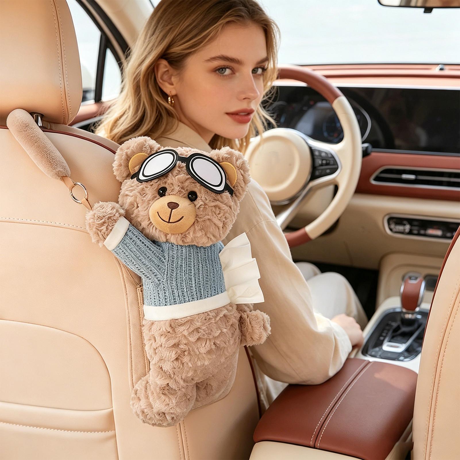 Car Tissue Box Bear Cartoon Ha - огляд і ціна Men Accessories Organiser