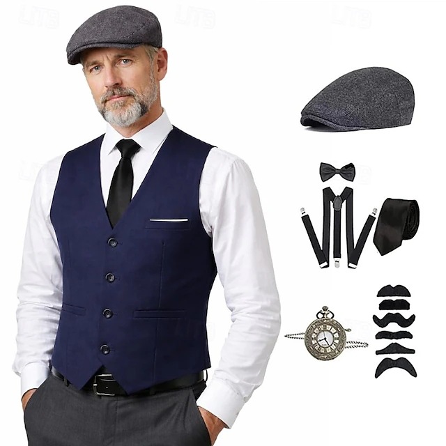 plus size Men 1920s Roaring Ga - огляд і ціна Medieval Men'S Accessories