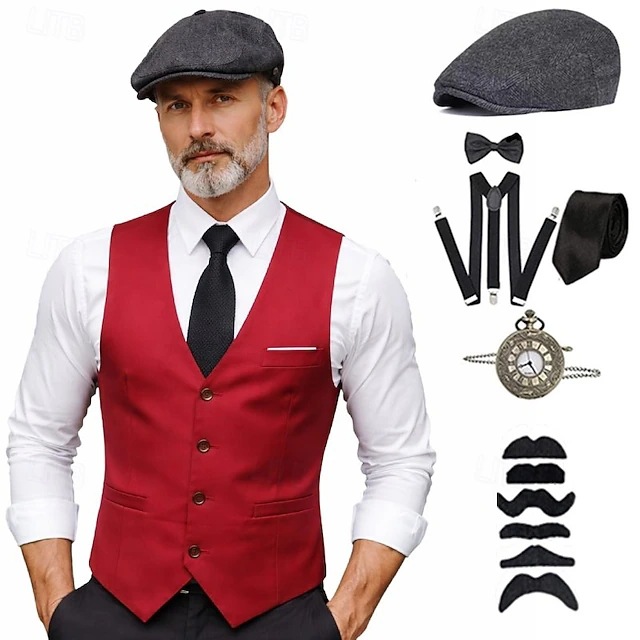 plus size Men 1920s Roaring Ga - огляд і ціна Medieval Men'S Accessories