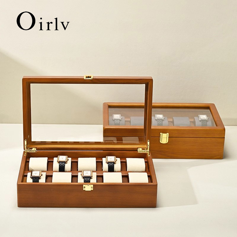 Oirlv 10 Grids Watch Box Woode - огляд і ціна Men Accessories Organiser