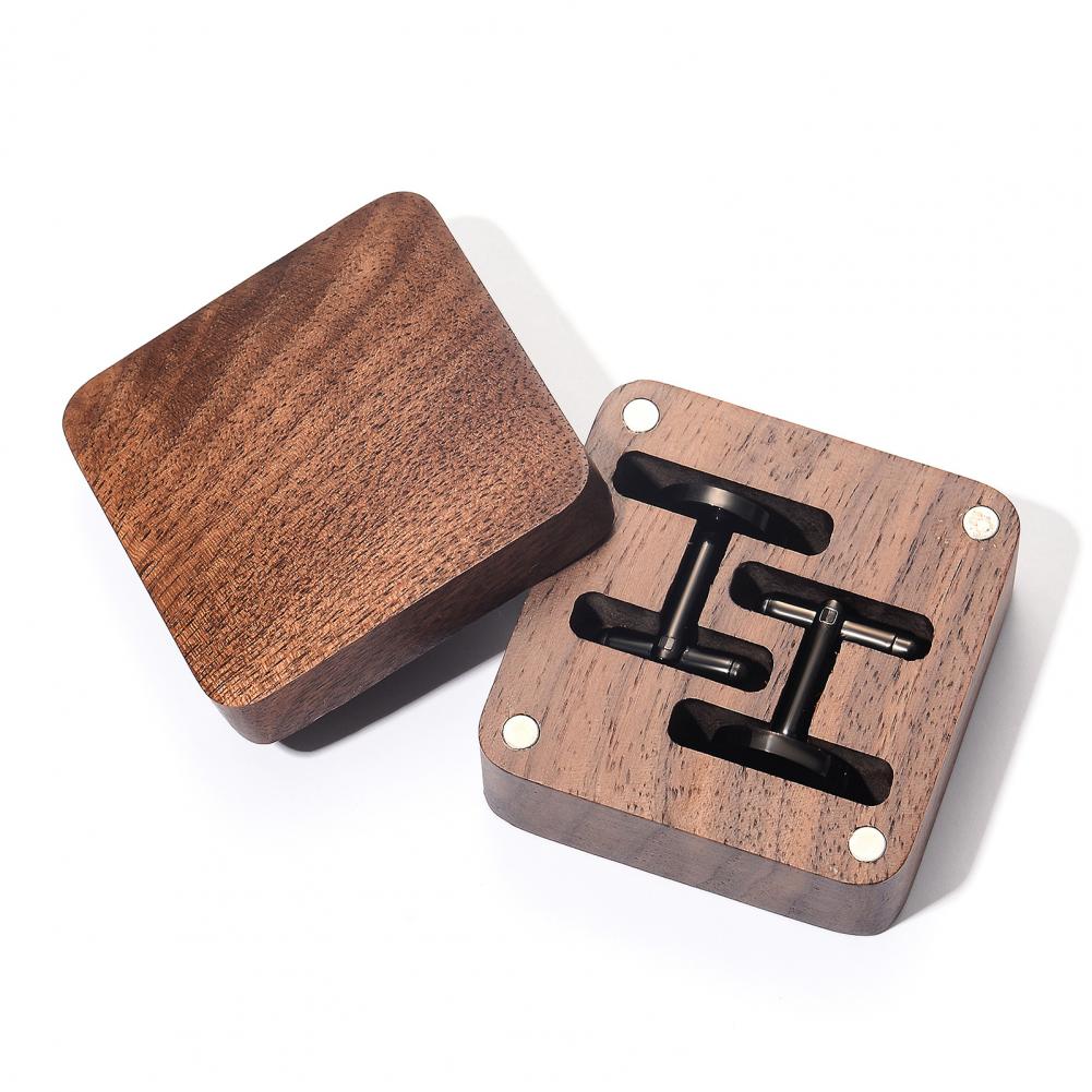 Walnut Cufflink Box Solid Wood - огляд і ціна Men Accessories Organiser