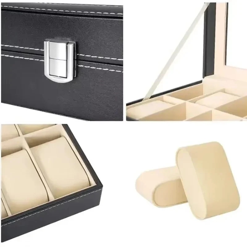 PU Leather Watch Box with Glas - огляд і ціна Men Accessories Organiser