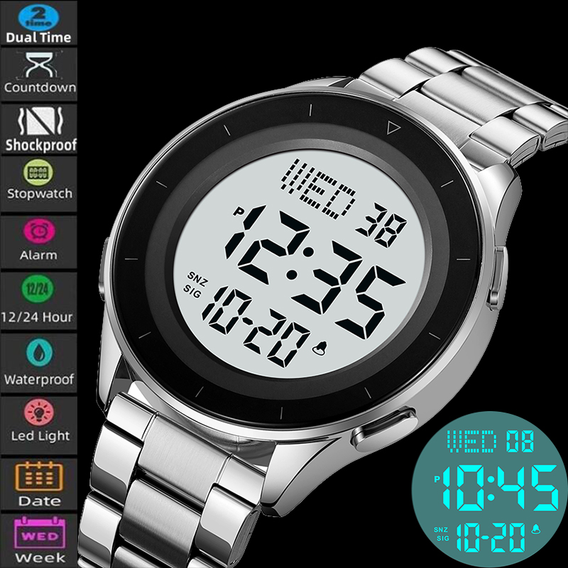 Skmei Dual Time Zone LED Digit - огляд і ціна Men'S Accessories Display